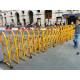 Powder Coated Aluminium Safety Accordion Barrier Gate For Crowd Control With Brakes