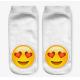 Custom logo, design new Emoji 3D Digital Printed Fashion Womans Cute Funny Ankle Print Sublimation Socks