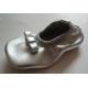 silver bow knot spring&autumn leather baby shoe NO.1059