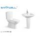 Commode Flushing Ceramic Toilet Comfort Height 710 * 390 * 765 Mm SWC921