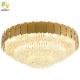 Gold Round Ceiling Light Crystal And Metal For Farmhouse And Hotel