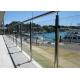 Modern Stainless Steel Glass Balcony Railings , Clear Laminated Glass Railing