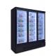 Rapid Frozen Glass Doors Upright Commercial Freezer Display For Supermarket