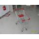 60 L Supermarket Push Cart , Small Shopping Trolley With 4 PVC Casters