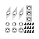 12 Pieces Carbide Cutter Inserts Set For Wood Lathe Turning Tools With Screws