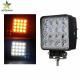 48W Square Off Road Led Work Lights Dual Color 110 * 50 * 164 Mm Size