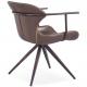 Metal Wood Frame 66x62x79cm Swivel Dining Chair