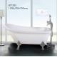 Classic Bathroom Acrylic Freestanding Tub With Legs Solid Surface Wear Resistance