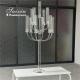 Beautiful Clear Glass Crystal Candelabra With Tall Glass Jars For Wedding Centerpieces