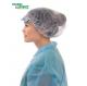 Disposable Non Woven White Or Blue Protective Head Cover With Peak