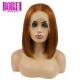 Straight Brazilian Huamn Hair Colored 13# short Bob Wig With Transparent Lace