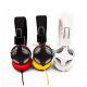 learning headphone with noise cancelling ear cushion with sound reduction in customized color red yellow and white