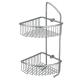 Double Bathroom Corner Shelf Polished Wall Mounted Stainless Steel Shower Caddy