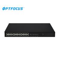 10/1000M 24 Ports 100M PSE SFP Fiber Switch 128Gbps 80W