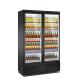 Upright 2 Glass Doors Refrigerator Display Case Upright Beverage Cooler