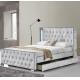Tufted Buttons Queen Upholstered Storage Platform Bed Four Drawers