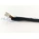 Black Self Wrapping Split Braided Sleeving , Self Closing Sleeve Cable Harness