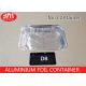 1550ml Volume D8 Aluminium Foil Container Rectangle Shape 27.5cm X 18.5cm X 5cm