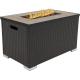 Resin Wicker Propane Outdoor Gas Firepit With Stainless Steel Burners