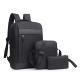 Black ODM Unisex Backpack Sets Business 3 In 1 Laptop Backpack Set  School