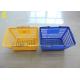 PP Material Hand Held Shopping Baskets Optional Color Steel Handle