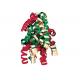 Red , Green , White Color Combinations Curling Ribbon Bow , PP Metallic curled ribbon