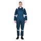 Unisex Blue Reflective Workwear Suits Overall Workshop Clothing with Reflective Tape