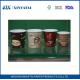 2.5oz  70ml Printing Cute Custom Disposable Paper Coffee Cups Single Wall / Double Walled