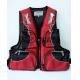 100N Red Water Sport Fishing Life Jacket With Oxford Nylon Adult Rigid Foam