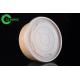 Deep Heavy Duty Disposable Bowls With Lids , Oil Proof Paper Ice Cream Bowls