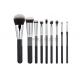 High end Synthetic Hair Black Handle Mass Level Makeup Brushes Set 9pcs