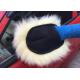 Genuine Sheepskin Car Wash Mitt White Long Lambswool Single Side Mitt for car Clean