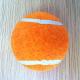 orange  ball dog toy