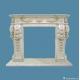 indoor freestanding mantlepiece fireplace marble stone