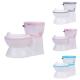 Eco Friendly Baby Potty Toilet with EN-71 Certificate in Gray/Pink/Blue Print Pattern