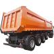 Hydraulic cylinder 4 Axles U type 50 tons End Dump Trailer Tipper Semi Truck Trailer for sale