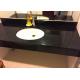 22 X 60 Granite Vanity Countertops Black Galaxy For Hotel With Skirting