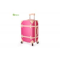 Double Spinner  ABS Hard Shell Cabin Case Pink With Binding Belts
