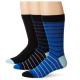 black and blue striped design cotton business socks