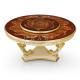 Ekar High-end Luxury Natural Veneer Round Dining Table with Rotating Center