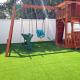 Rubber Backed Outdoor Artificial Grass Floor For Housetop Villa Landscape