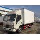 JAC 4x2 Refrigerated Box Truck 5 Tons Fiberglass Inner / Outer Wall For Frozen