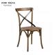 Multi Color Wedding Cross Back Chair Rattan Seat Durable Nordic Dining Chair