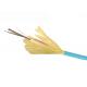 OM3 Indoor Fiber Optic Cable , 2 - 24 Cores Tight Buffered Fiber Cable