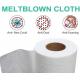 100% Pp Polypropylene Meltblown Cloth , Melt Blown Material Medical Grade