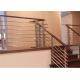 Home Safety Stainless Steel Rod Railing , Steel Railing Design For Balcony