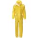 Non Toxic Yellow Disposable Coveralls , Disposable Work Suits Texture Soft