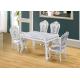 Hotel Pearly White Rectangular Nordic Marble Dining Table