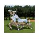 Garden Decoration Polished Stainless Steel Bull Sculpture With Size 180cm Length
