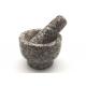 Culinary Stone Mortar And Pestle , Deep Granite Mortar And Pestle Diameter 9 cm